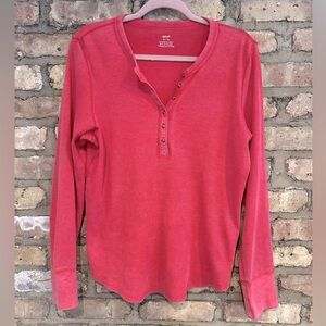 Aerie Women's Red Henley Top - XL